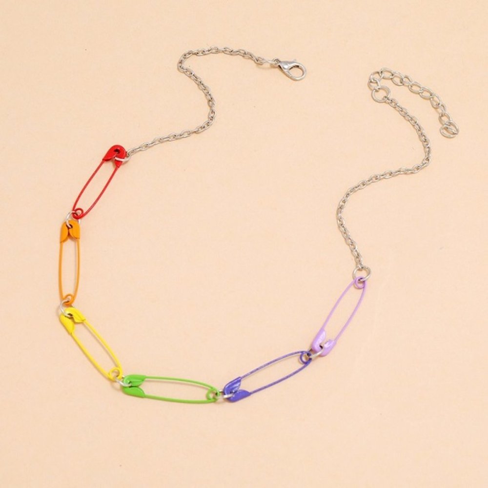 Hot Amazing Mom New Rainbow Clip Choker Necklace - 2 pack - Picture 5 of 5